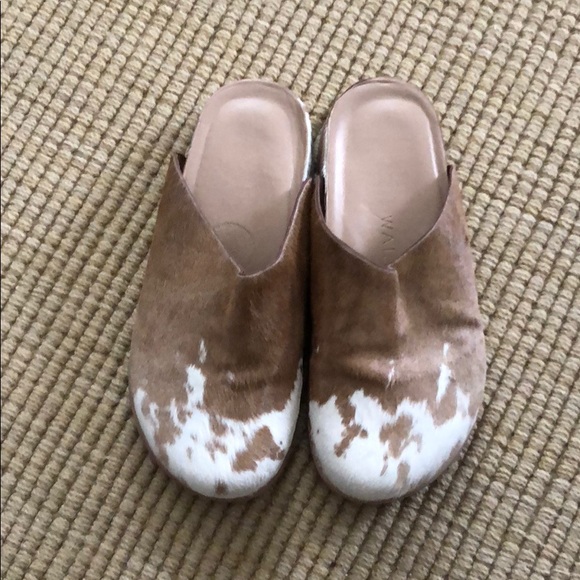 WAL & PAI Shoes - Wal & Pai cow print mules.